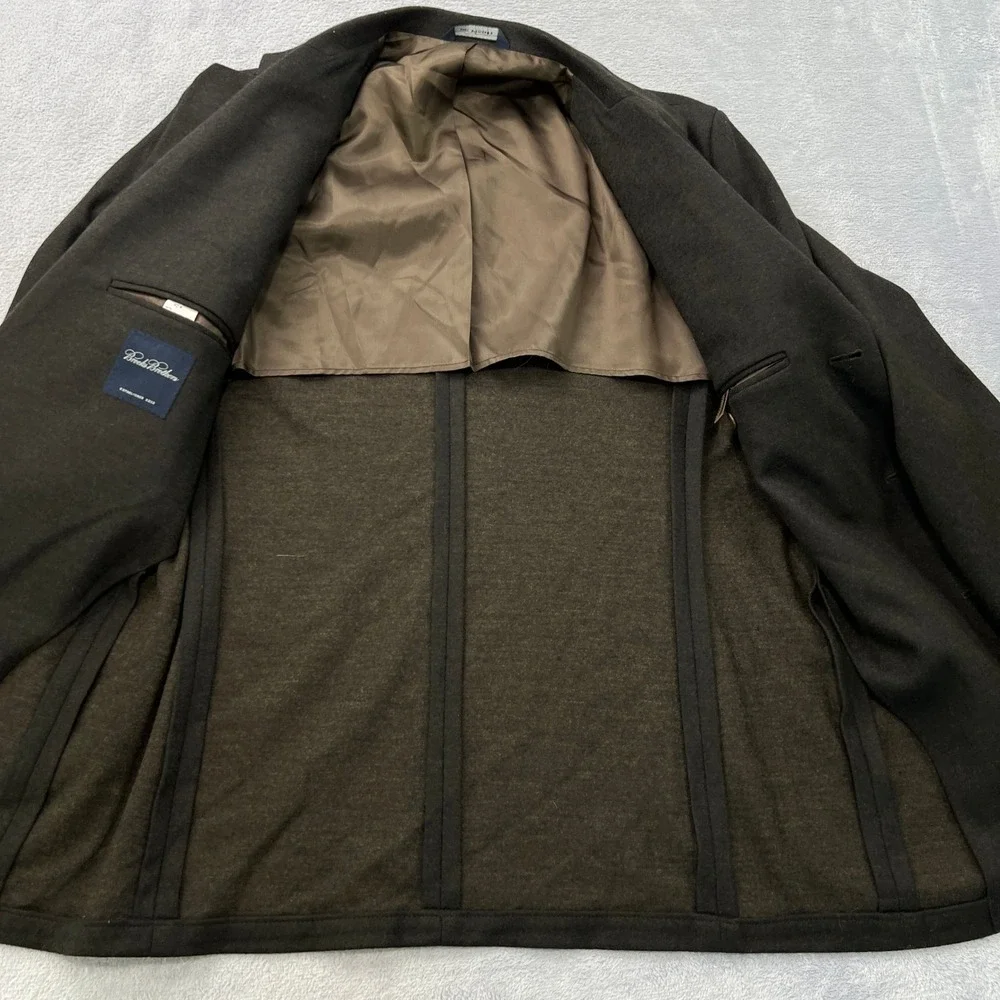 Brooks Brothers‎ 100% Wool Blazer Sport Coat 40R Mens Brown Jacket 3 Buttons
